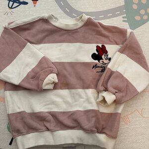 Zara Cream and Pink Knit Sweater (size: 3T)
